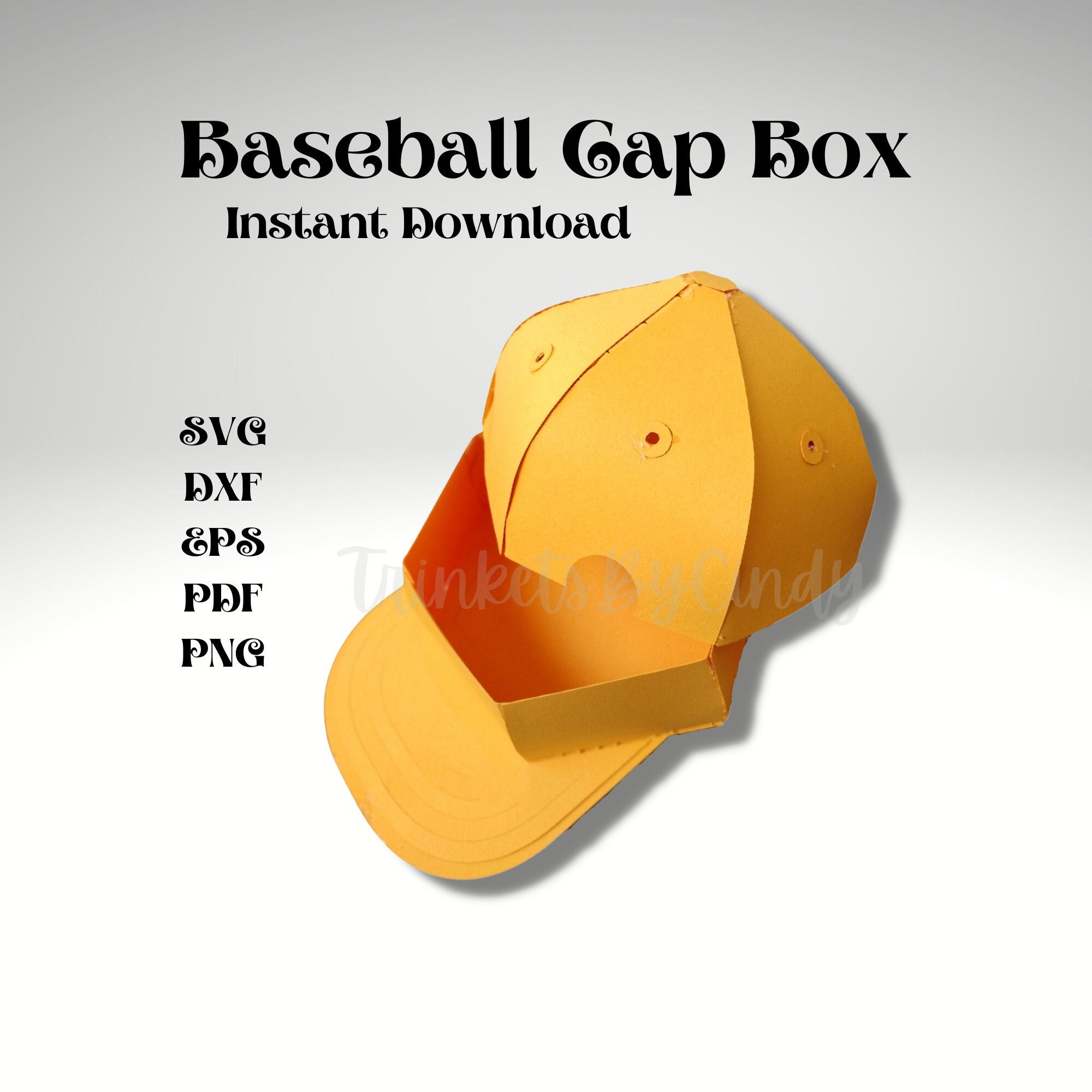 Baseball Cap Box, Football Cap Box, Digital Download File, DXF Cap Box