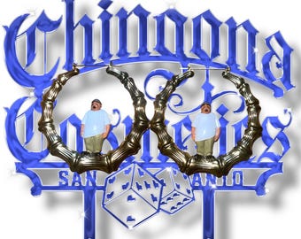 Large Gold Bamboo 'LOCO' Homie Hoops