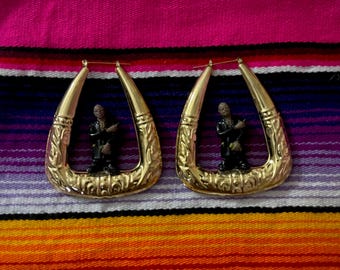 Large Gold Triangle 'PAYDAY' Homie Hoops