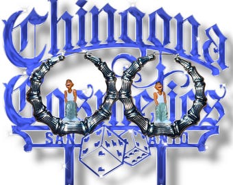 Large Silver Bamboo 'LAUGHING BOY' Homie Hoops