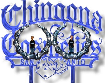 Large Silver Bamboo 'SIR LURCH' Homie Hoops