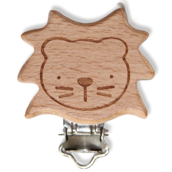 Accessories wooden clip lion pacifier chain pacifier chain clip stroller chain Maxi Cosi pendant baby