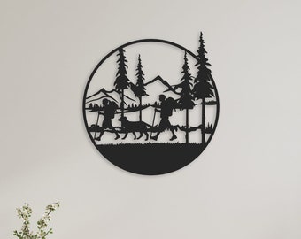 Metal Wall Decor, Camping Theme Metal Wall Art Decor for Camping Lovers, Gift Ideas