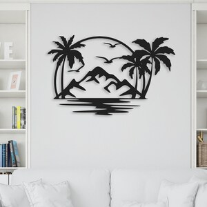 Metal Art Palm Tree Wall Decor