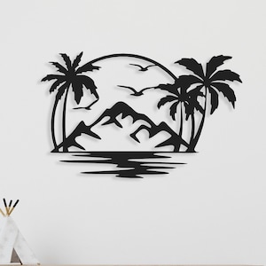 Metal Art Palm Tree Wall Decor