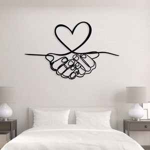 Heart Wall Art Decor, Large Home Decor, Metal Heart Nursery Decor, Metal Wall Art for Bedroom, Christmas Gift, Love Decor, Living Room Decor