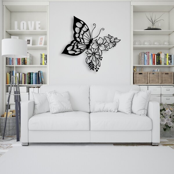 Metal Butterfly Wall Art Etsy