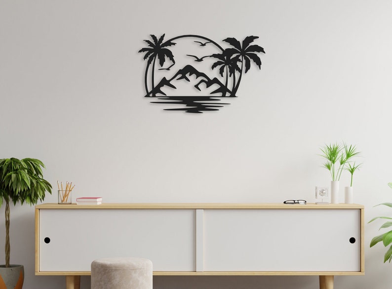 Metal Art Palm Tree Wall Decor