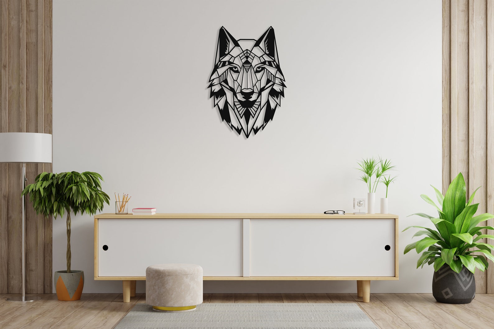 Wolf Art Wolf Decor Wolf Gift Geometric Wolf Head Wall | Etsy