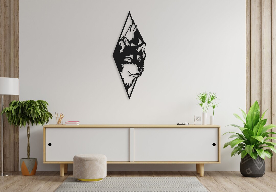 Metal Wolf Decor Black Wolf Head Wall Art Wolves Art 3d Etsy