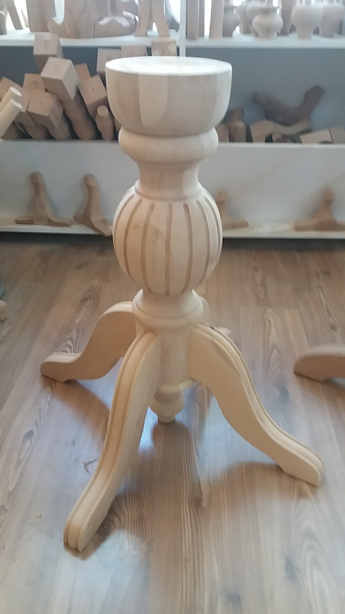 Pedestal Table Base Wood Table Legs Modern Trestle Table Etsy