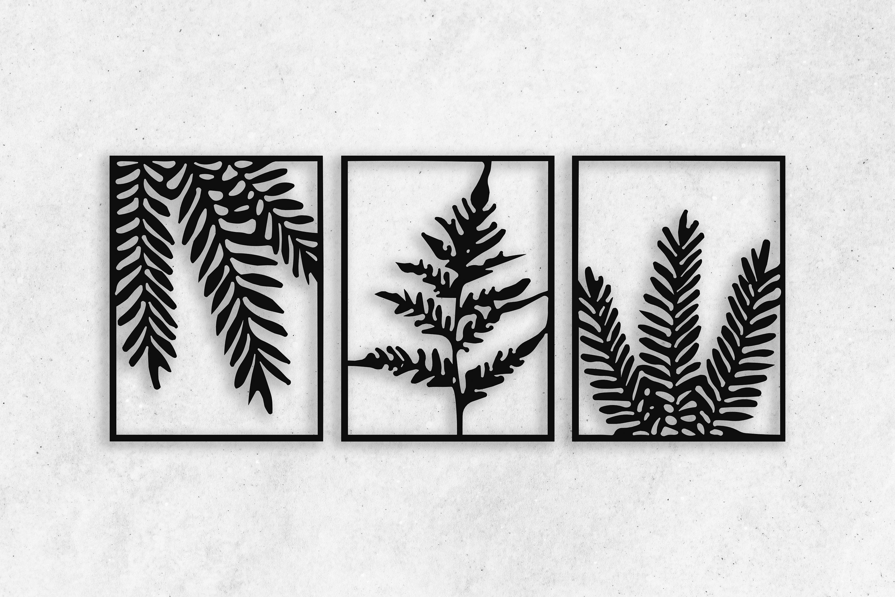 Outdoor Wall Art Palm Leaf Decor Home Gift Large Metal Wall Etsy