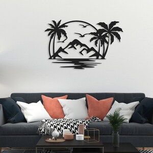 Metal Art Palm Tree Wall Decor