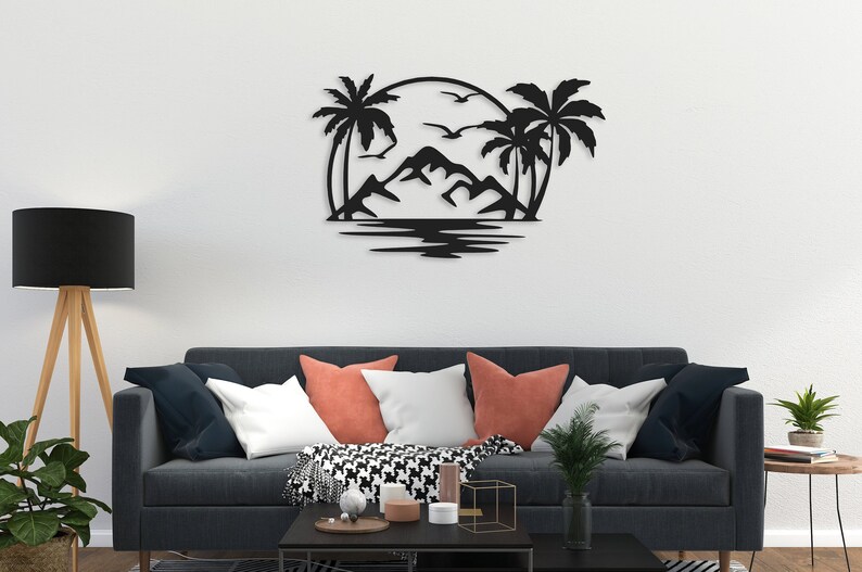 Metal Art Palm Tree Wall Decor