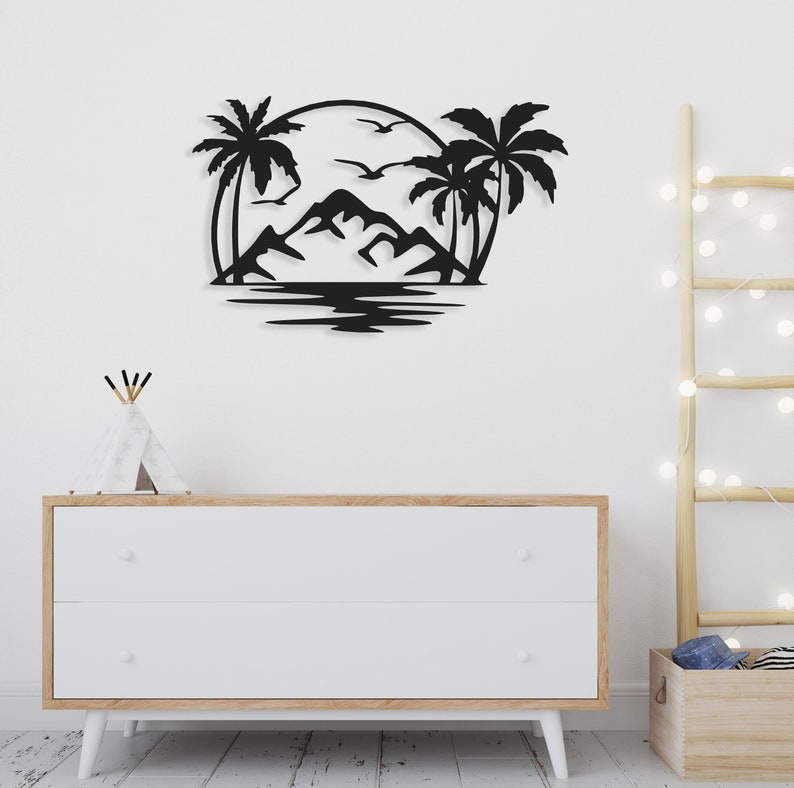 Metal Art Palm Tree Wall Decor