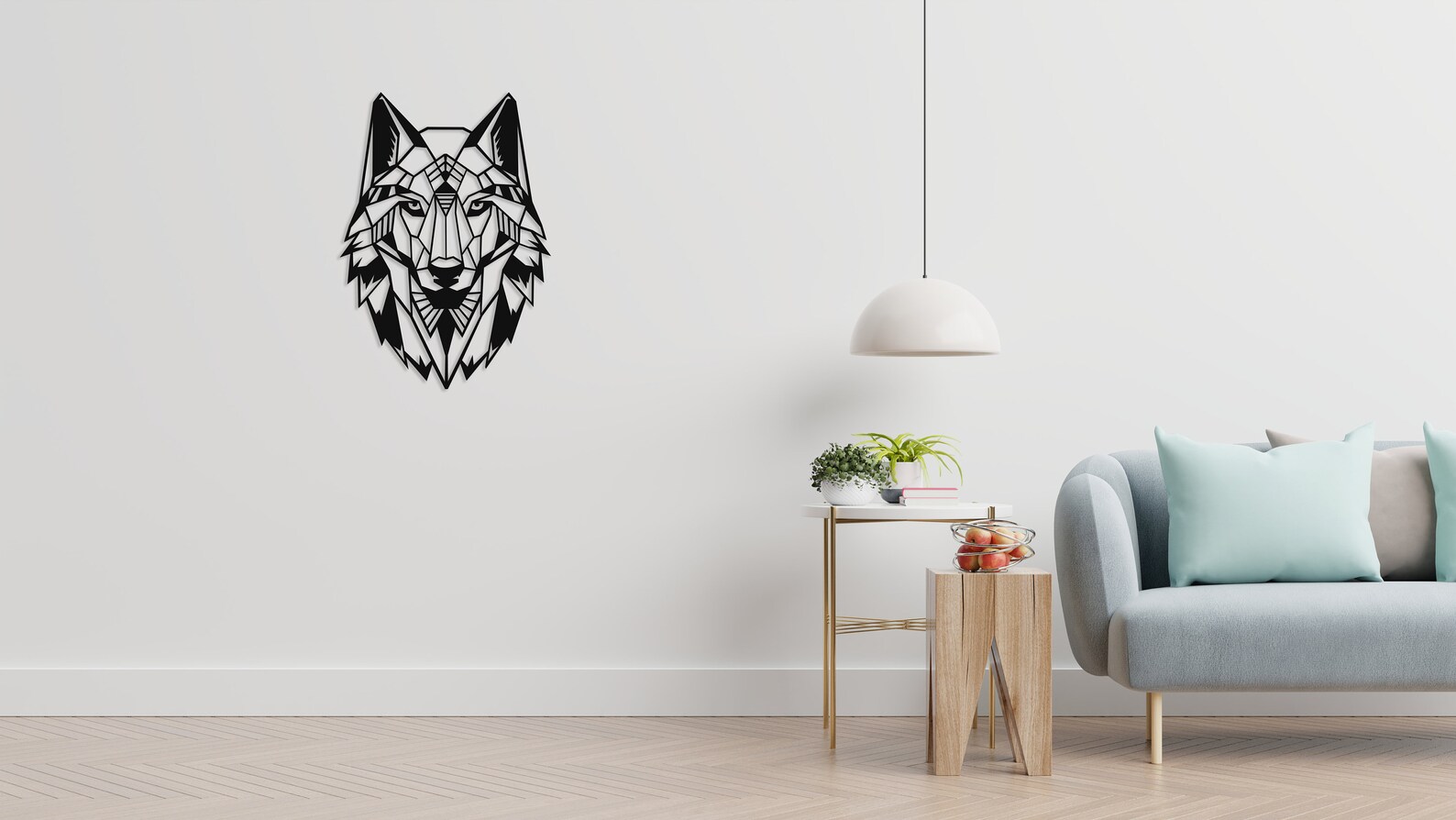 Wolf Art Wolf Decor Wolf Gift Geometric Wolf Head Wall | Etsy