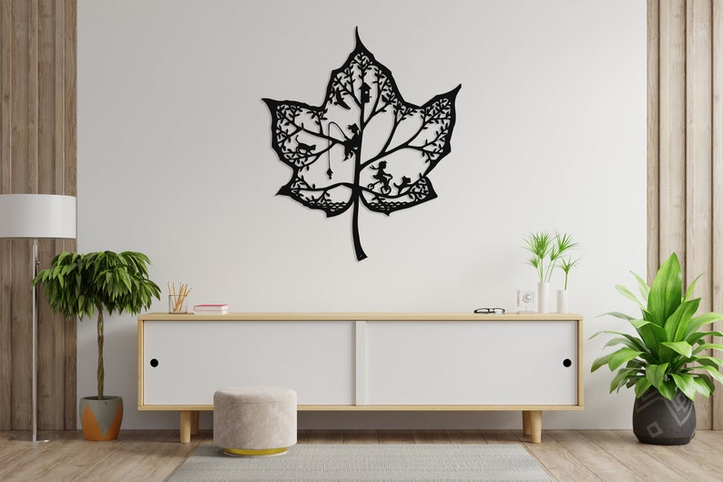 Tropical Leaves Wall Art Decor Metal Leaf Wall Art for Living Etsy