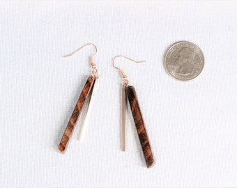 JK180 Unique Handmade Wood Jewelry, Wood Earrings,