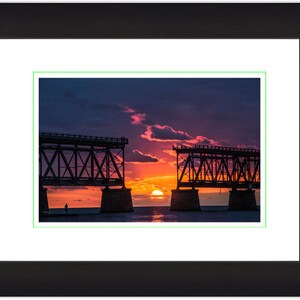 Sunset at Bahia Honda Bridge, Florida Keys Photography Wall Art image 3