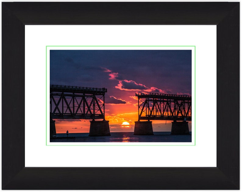 Sunset at Bahia Honda Bridge, Florida Keys Photography Wall Art image 3