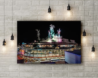 Fireworks over Wrigley Field - Hella Mega Tour Greenday 2021 Urban Decor Wall Art