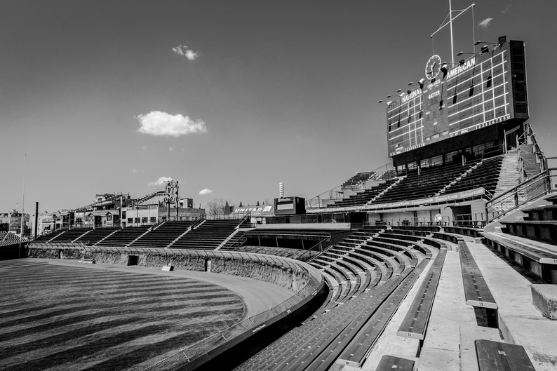 Vintage Cubs Wrigley Field Bleachers Baseball Photography, Chicago Cubs Urban Decor Wall Art Etsy