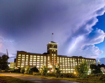 Lightning Photography in Atlanta, Georgia, Ponce City Market Cityscape Wall Art