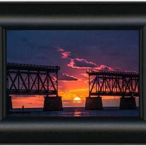 Sunset at Bahia Honda Bridge, Florida Keys Photography Wall Art image 4