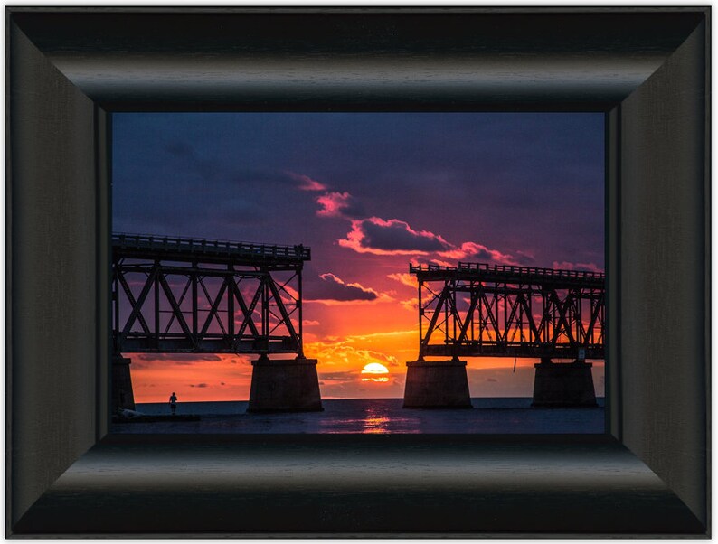 Sunset at Bahia Honda Bridge, Florida Keys Photography Wall Art image 4