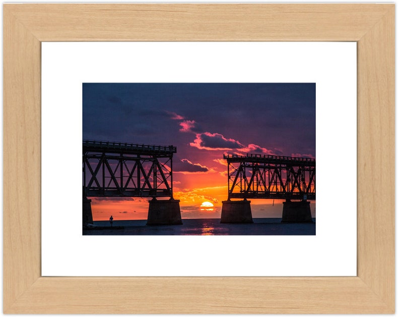 Sunset at Bahia Honda Bridge, Florida Keys Photography Wall Art image 5