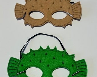 Puffer Fish Dress Up/Pretend Play Costume Halloween Birthday Party Favors Mask Felt Mask