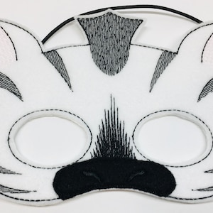 Zebra Dress Up/Pretend Play Mask Zoo Animal Safari Costume Halloween Birthday Party Favors Felt Mask