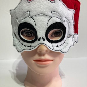Christmas Santa Skeleton Dress Up/Pretend Play Costume Halloween Birthday Party Favors Mask Felt Mask
