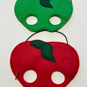 Child&#39;s Apple Fruit Dress Up/Pretend Play Costume Halloween Birthday Party Favors Mask Felt Mask For Kids / Children (only 1 size available)
