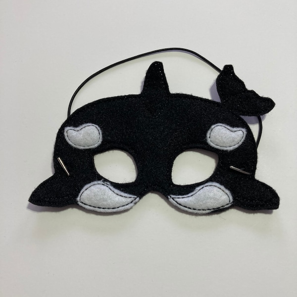 Orca Whale Dress Up/Pretend Play Mask Halloween Costume Halloween Birthday Party Favors Felt Mask