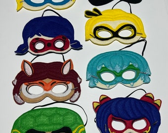 Undercover Heroes Dress Up/Pretend Play Mask Costume Halloween Birthday Party Favors Felt Mask