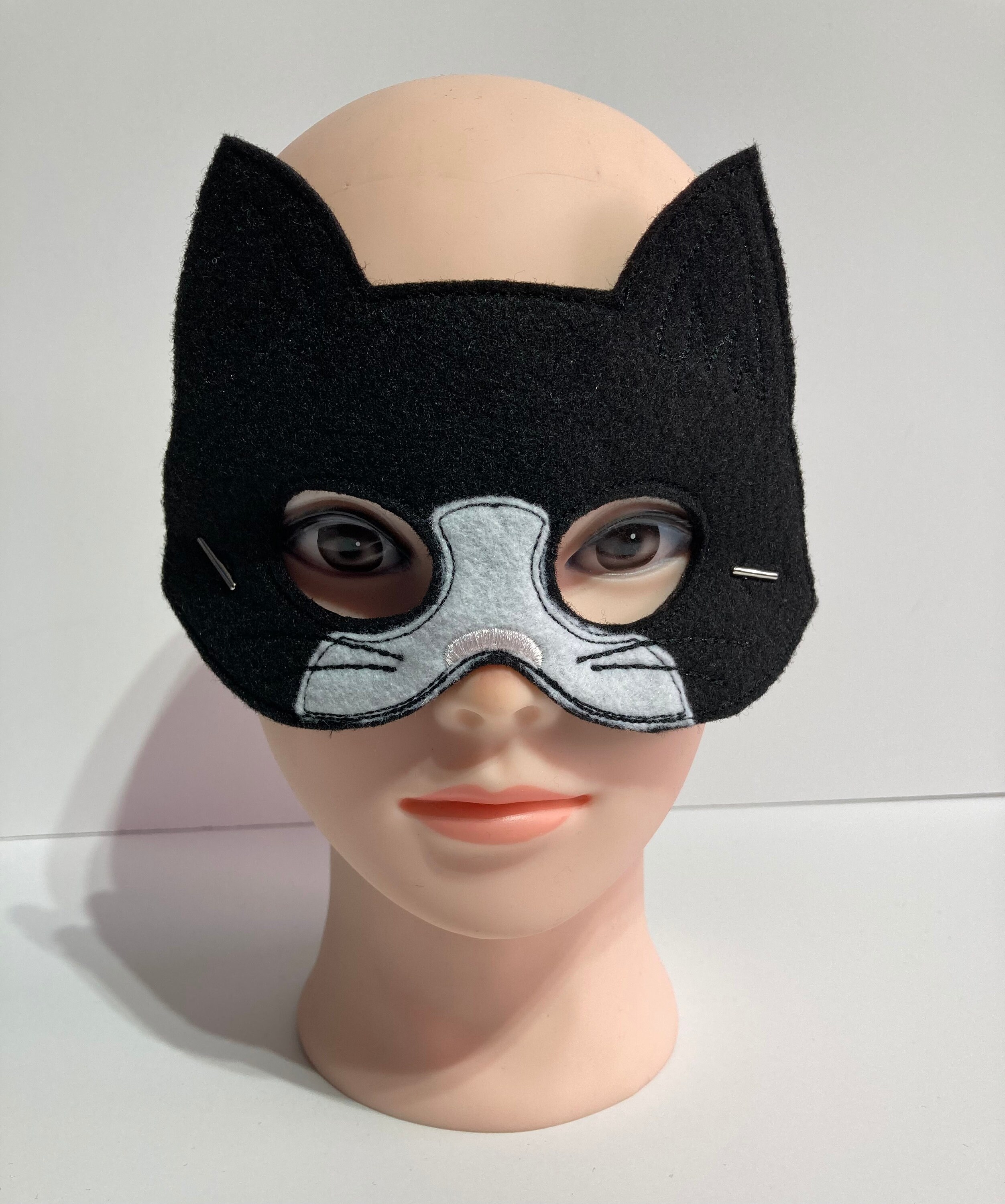 Kitty Cat Masks for Halloween Group Couple's Costume, Creepy Adult  Masquerade, Animal Cat Custom Handmade Props 
