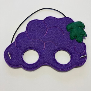 Child&#39;s Grapes Fruit Dress Up/Pretend Play Mask Halloween Costume Halloween Birthday Party Favors Felt Mask (only 1 size available)