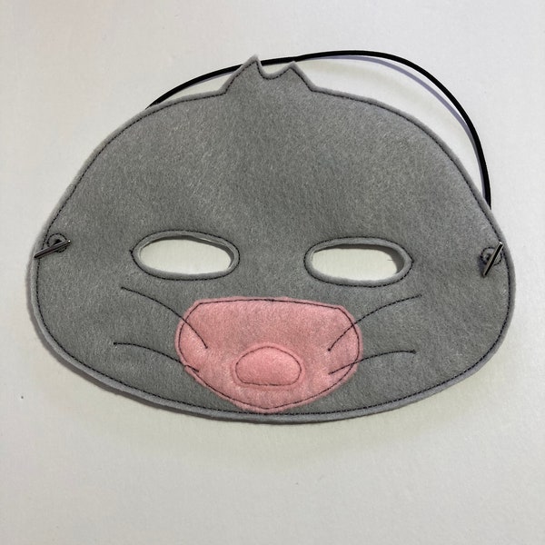 Youth Mole Dress Up/Pretend Play Mask Halloween Costume Halloween Birthday Party Favors Felt Mask  (only 1 size available)