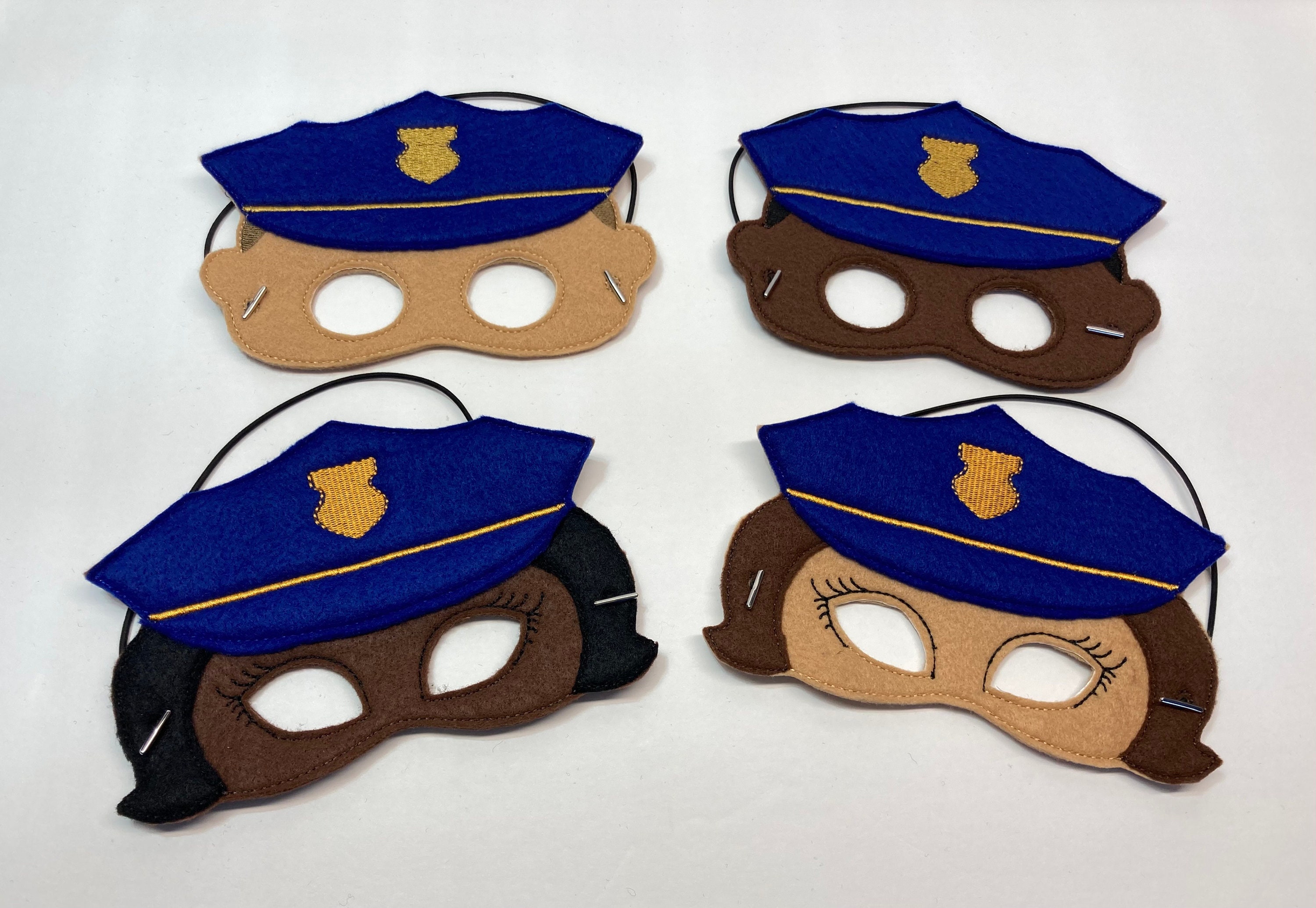Police Dress Up/Pretend Play Masks Male Female Halloween Etsy