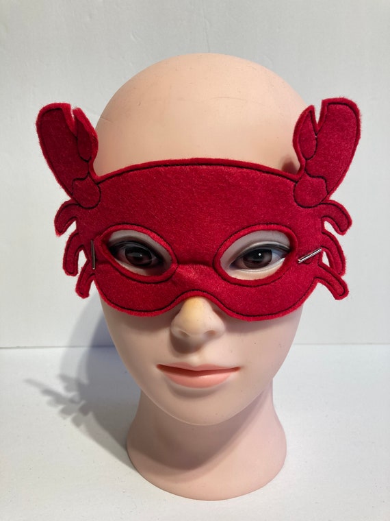 Disfraz de cangrejo/máscara de juego de simulación, disfraz de fiesta de  cumpleaños de Halloween, máscara de fieltro -  España