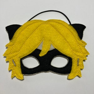 Black Cat Night Hero Dress Up/Pretend Play Mask Costume Halloween Birthday Party Favors Felt Mask