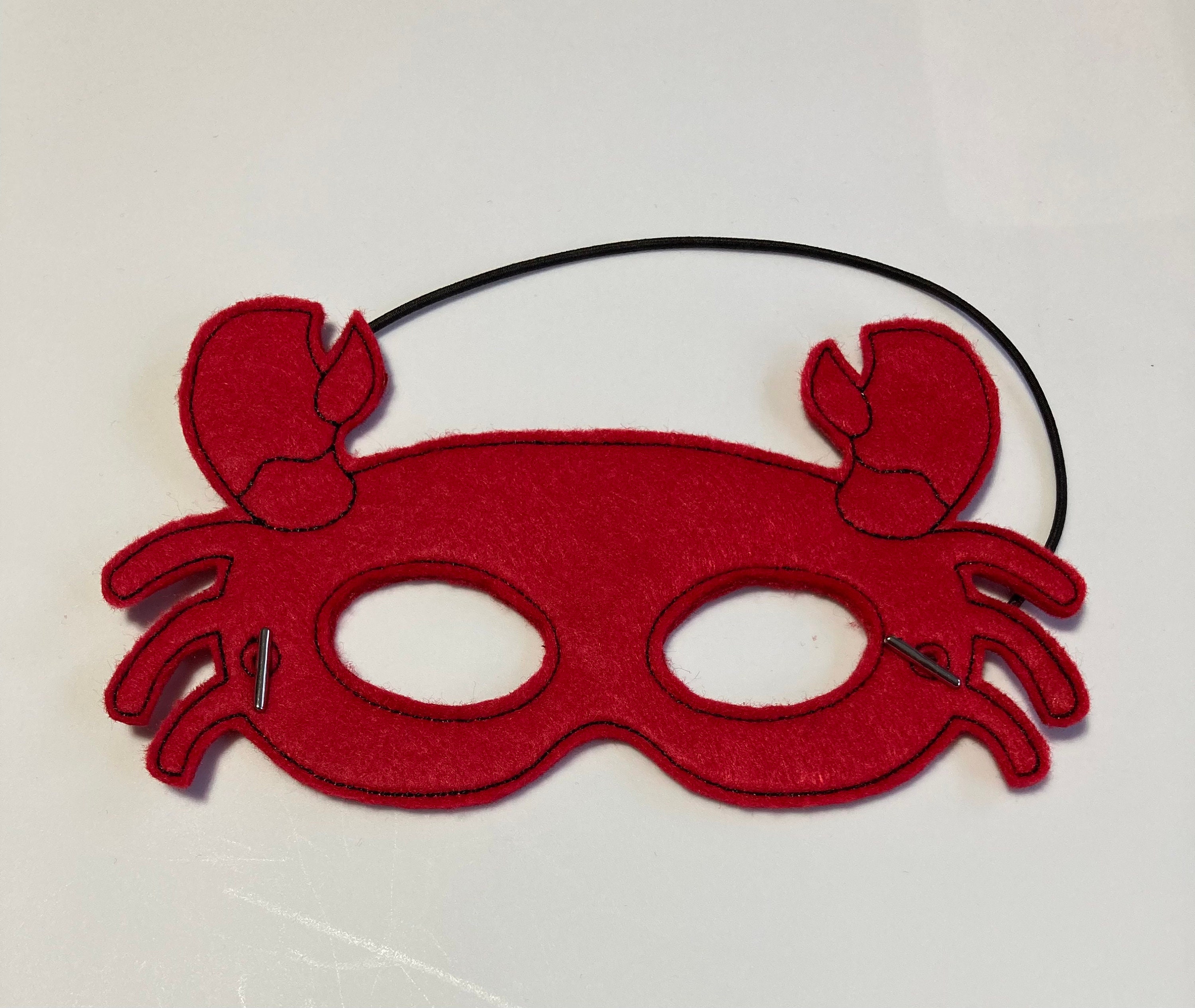 Disfraz de cangrejo/máscara de juego de simulación, disfraz de fiesta de  cumpleaños de Halloween, máscara de fieltro -  España