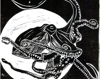 Oktopus Original Zeichnung -- Sentient