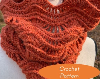 CROCHET PATTERN - Umbria Cowl Easy Dimensional Fast