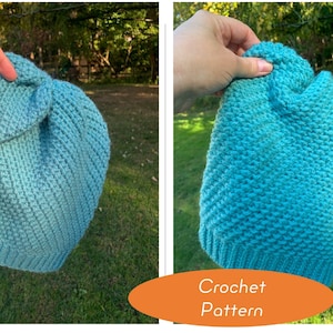 CROCHET pattern - Caledonia Hat easy worsted bulky 4-in-1 casual size inclusive