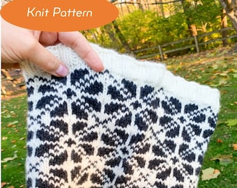 Modello KNIT - Arabis Cowl - motivo floreale colorato incagliato