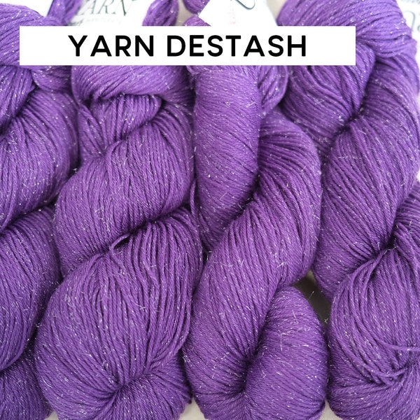 YARN DESTASH Uru Yarn Sugared Sport by Knitcrate Lapis Superwash Merino Nylon Stellina