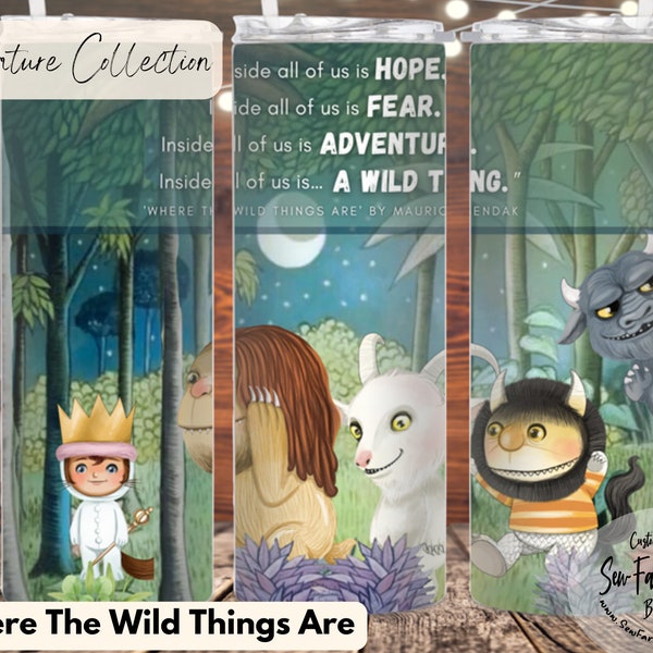 Where The Wild Things Are, Literature Collection: Tumbler Wrap, Digital Download, Sublimation Tumbler Design, Childrens Book, Teacher Gift