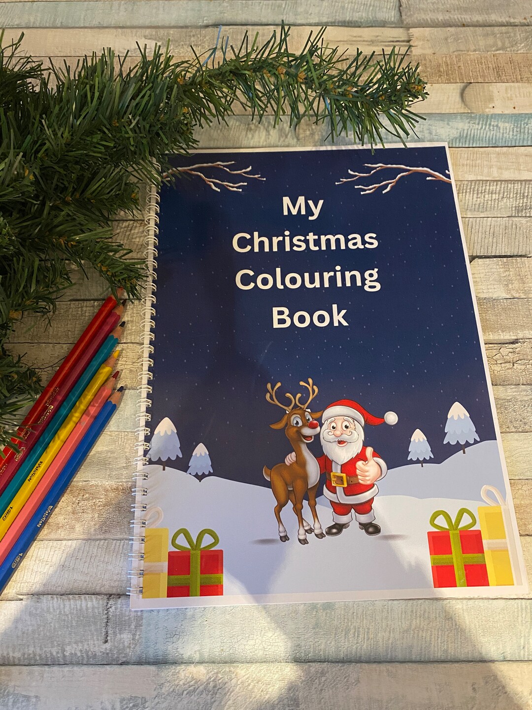 Christmas Colouring Book With Elves and Sleighs and All - Etsy
